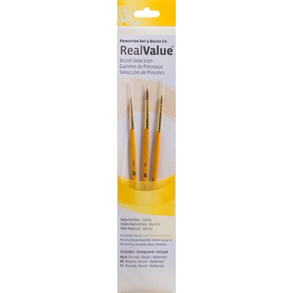 Real Value 3pc Round Brush set